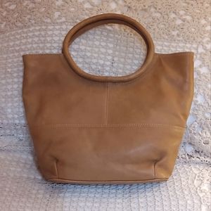 Chaos light brown leather convertible crossbody shopper tote medium bag NWOT